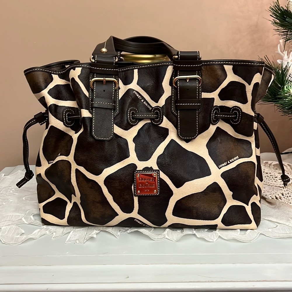 Like New Large Animal Print Dooney & Bourke Hobo Bag
